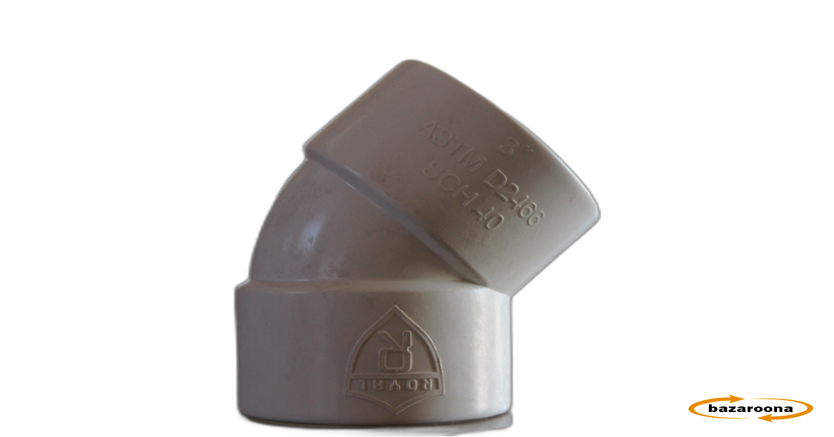 Fitting 45 Degree PVC Pipe - Size 3